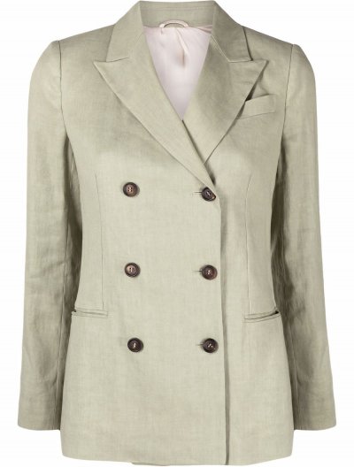 Linen/cotton double-breasted blazer 