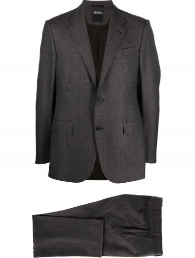 Checked wool suit