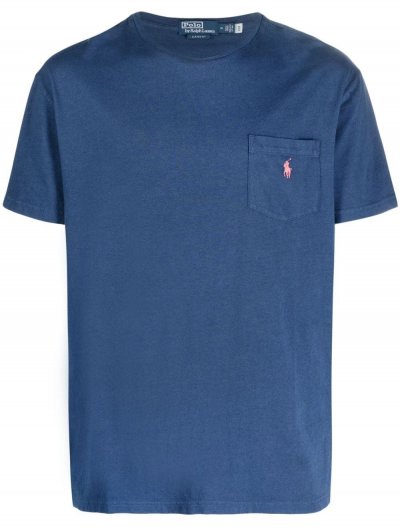 Cotton/linen t-shirt with chest pocket