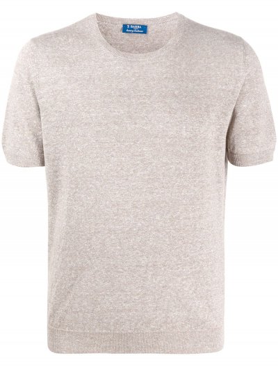 Linen/cotton knit t-shirt
