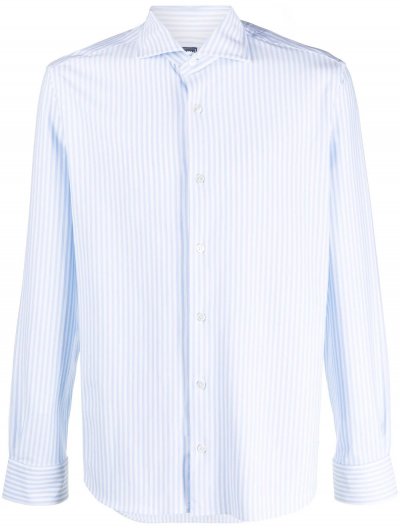 Cotton stretch striped shirt