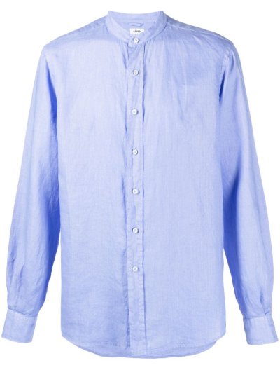 Linen shirt with mao collar