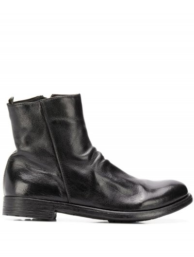 'Hive/010' leather zip boots