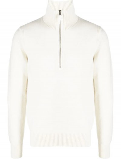 Wool/cashmere half-zip sweater