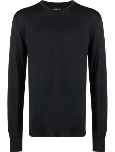 Lyocell/cotton crew neck sweatshirt