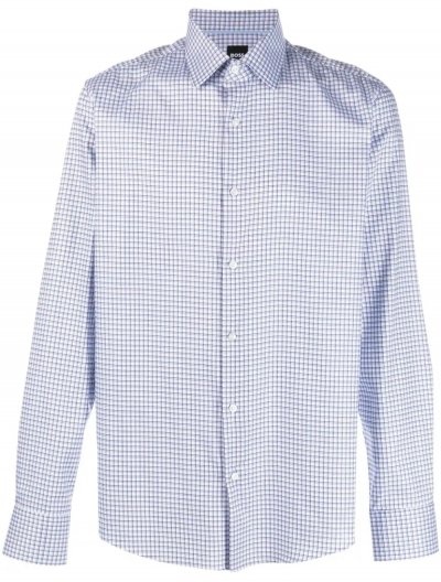 'H-Joe-Kent-C1' cotton/lyocell checked shirt