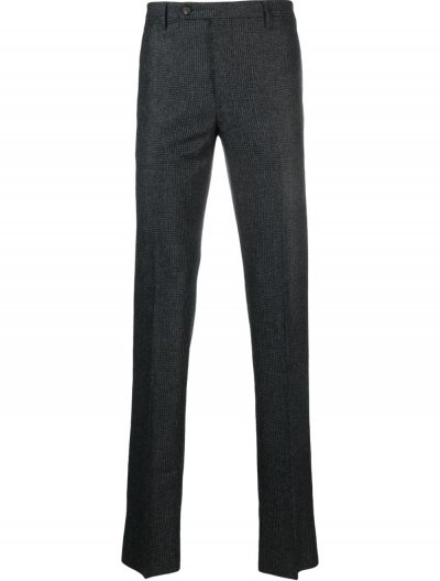 Super 160's καρό μάλλινο παντελόνι