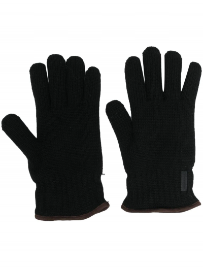 Ribbed wool gloves