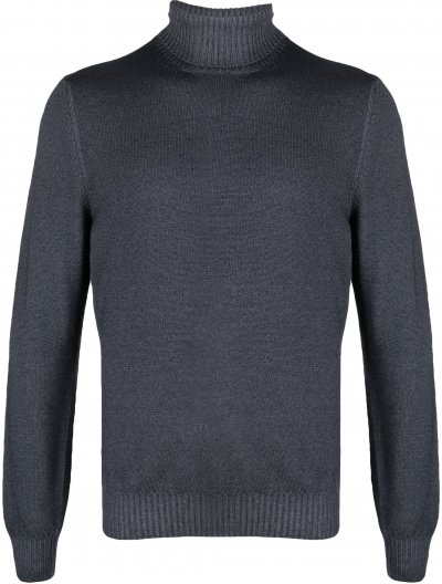 Wool ribbed rollneck sweater
