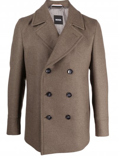 'H-Hyde' blended wool double breasted coat