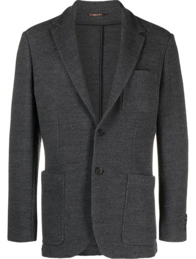 Ribbed wool jersey jacket