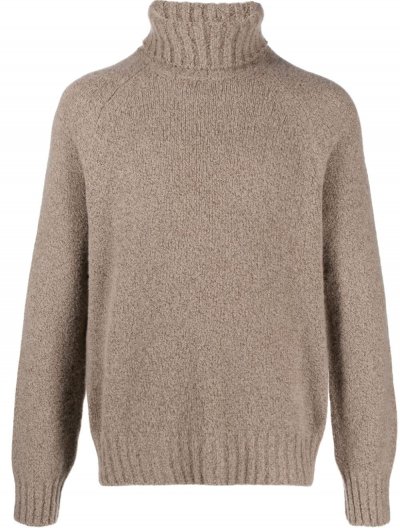 Wool/silk rollneck sweater