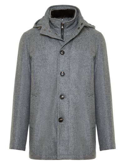 'Snow' coat with detachable hood