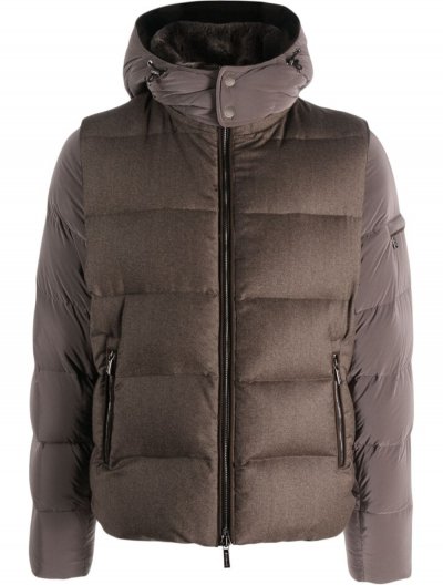 'Casciano-FUR-OSL' jacket with detachable hood/sleeves