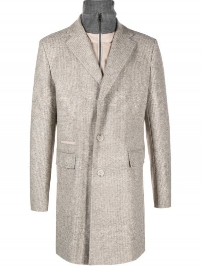 'H-Hyde' slim fit blended wool coat