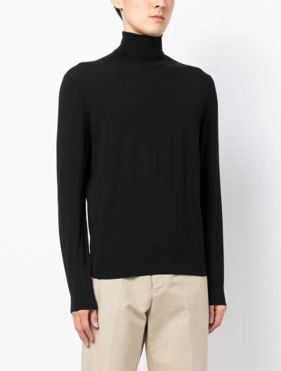 Cashmere/silk rollneck sweater