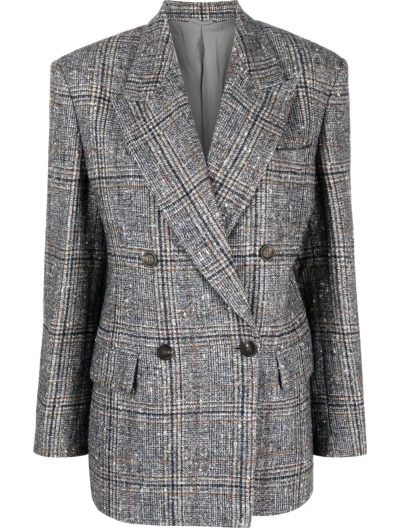 Prince Of Wales double-breasted blazer