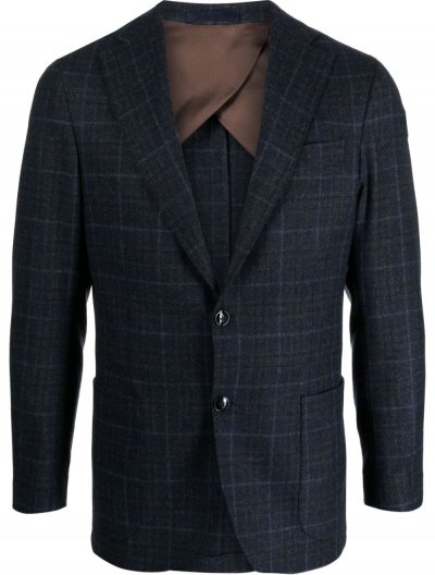 Wool/cashmere checked blazer
