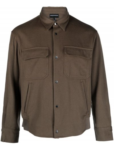 Wool/cashmere shirt jacket