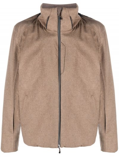 Cashmere jacket with detachable hood