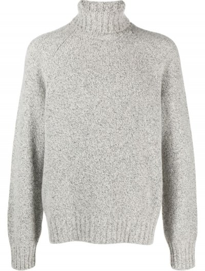 Wool/silk rollneck sweater