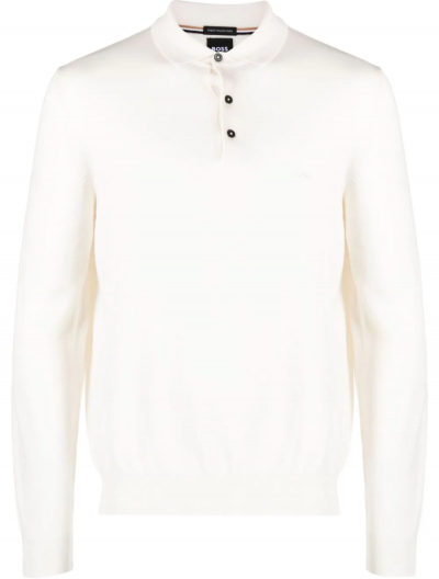 'Bono-L' wool polo shirt