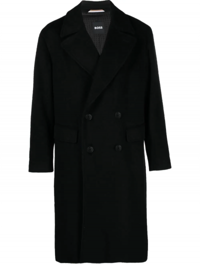 'H-Cam' double-breasted blended wool coat