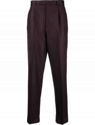Wool pants with a pleat