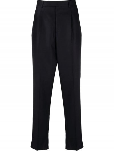 Wool pants with a pleat