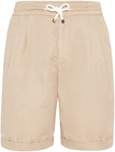 Linen/cotton drawsting shorts