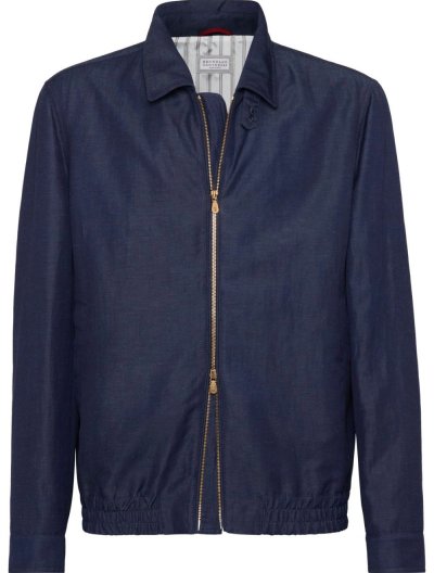 Wool/linen bomber jacket