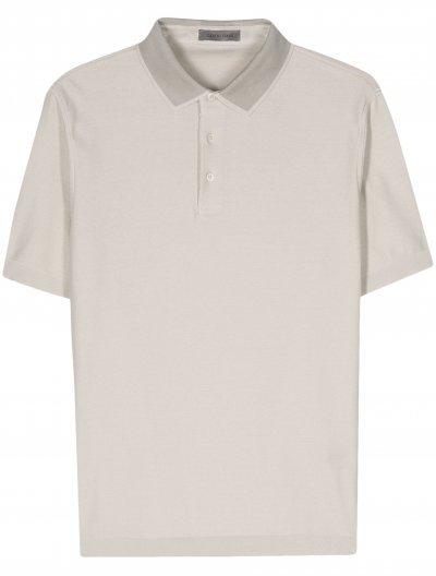 Contrast cotton polo shirt