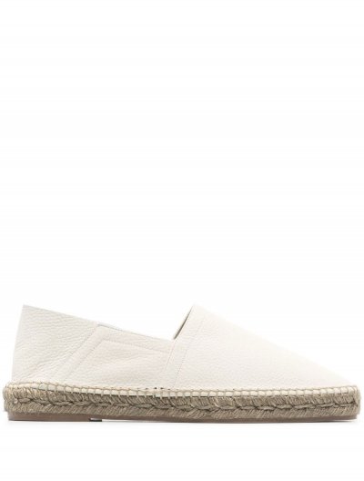 Grained leather espadrilles