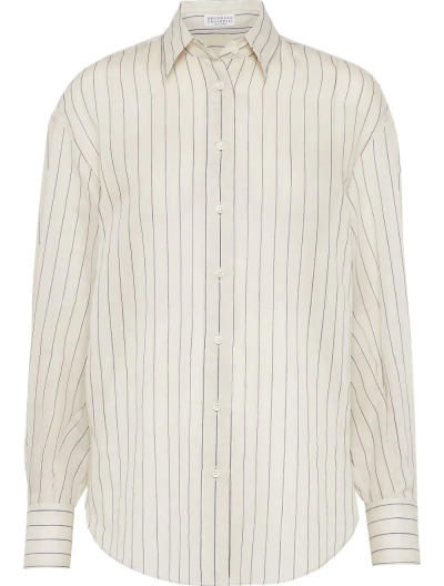 Striped cotton/silk shirt 