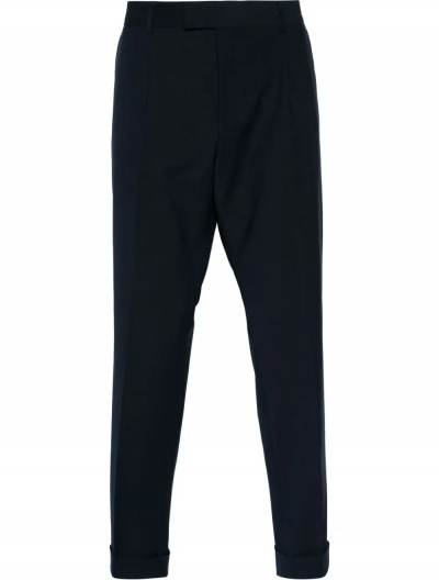'H-Pepe' blended wool drawsting pants with a pleat