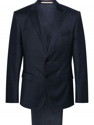 'H-Huge' 3-piece slim fit wool stretch suit