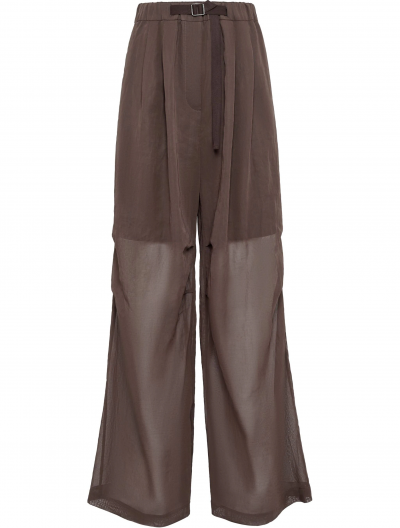 Cotton organza loose trousers