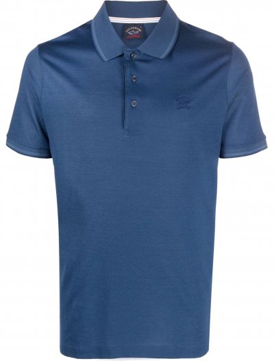 Organic cotton polo shirt with tone to tone logo