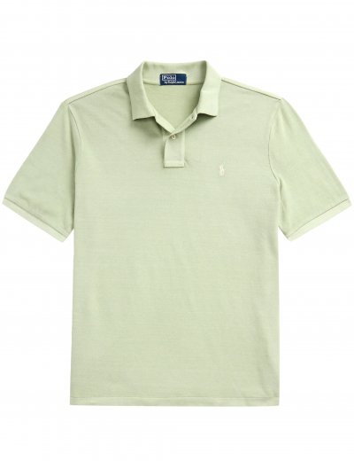 Cotton polo shirt with tone to tone logo 