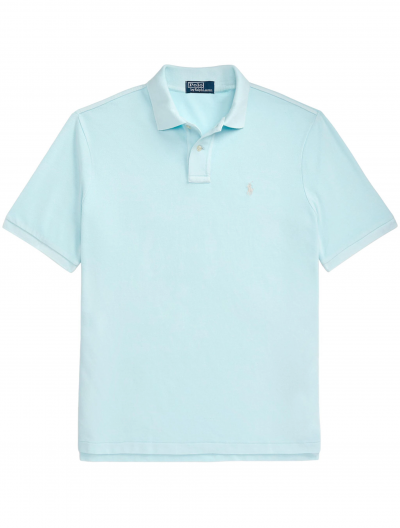 Cotton polo shirt with tone to tone logo  