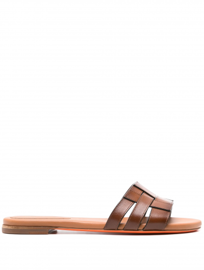 Leather slides