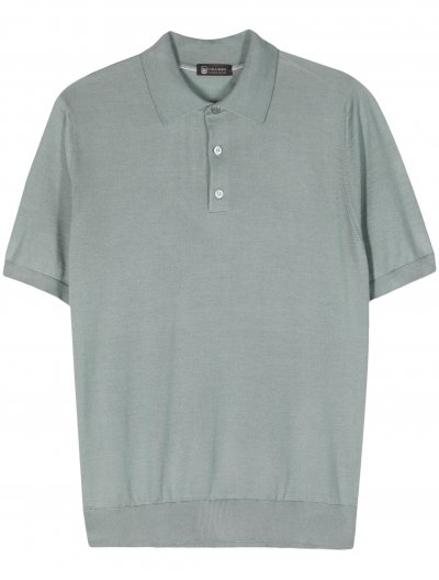 Cashmere/silk polo shirt