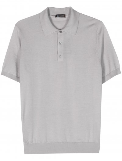 Cashmere/silk polo shirt