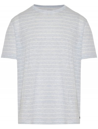 Linen/cotton striped T-shirt