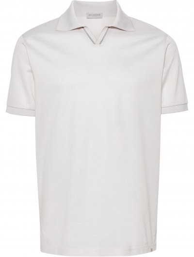Organic cotton buttonless polo shirt