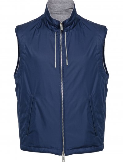 Cashmere/cotton/silk reversible vest