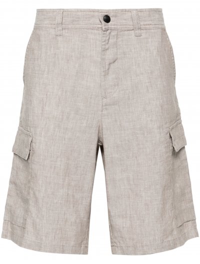 'Sisla' blended linen cargo shorts