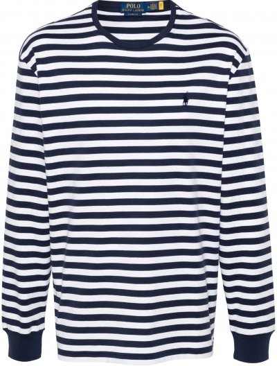 Striped crew-neck sweatshirt