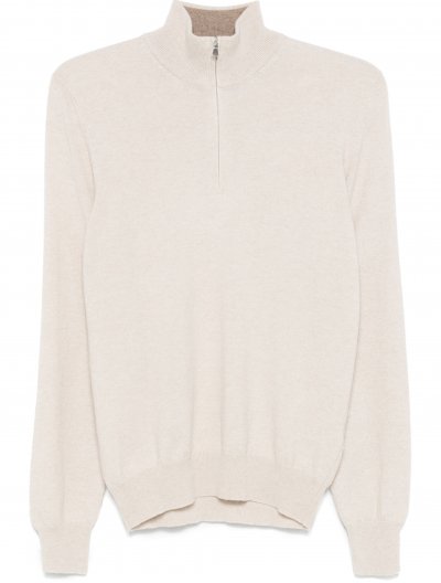 Cashmere half-zip knitwear  