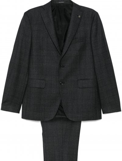 Super 130's wool checked suit